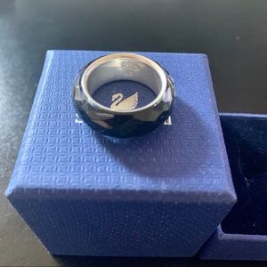 Swarovski Athena Flash Ring Size 58 - Jet Black